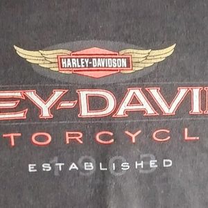 Vintage Harley Davidson Black Leather Motorcycle Jacket